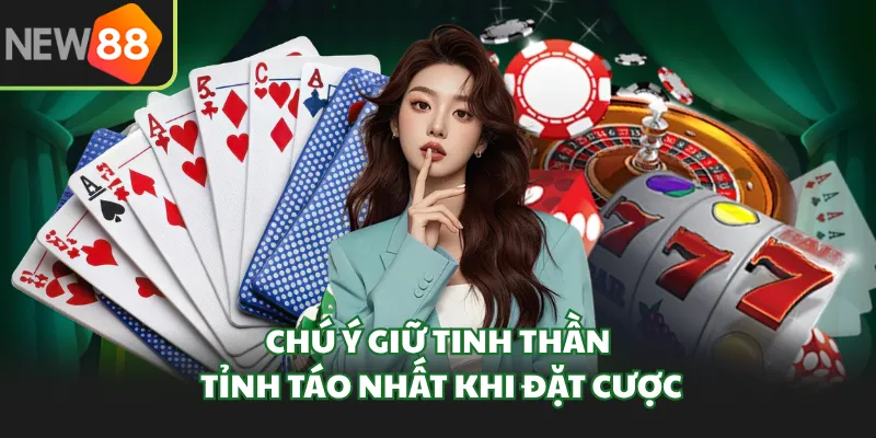 Chú ý giữ tinh thần tỉnh táo nhất khi đặt cược